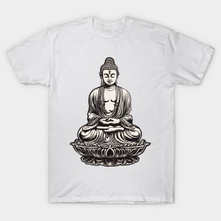 Buddha black and white T-Shirt